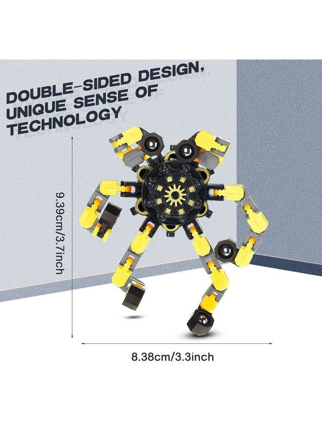 20 Pcs Transformable Chain Robot Finger Spinner Robot Deformed Mechanical Spiral Twister Fingertip Spinners Spiral Twister Fingertip Decompression Fingertip Spinner For Adults Teens