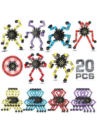 20 Pcs Transformable Chain Robot Finger Spinner Robot Deformed Mechanical Spiral Twister Fingertip Spinners Spiral Twister Fingertip Decompression Fingertip Spinner For Adults Teens - pzsku/ZEA171CA83B874FB953FAZ/45/_/1680808216/595f4135-e16a-4c92-9b89-037a3e7c3321