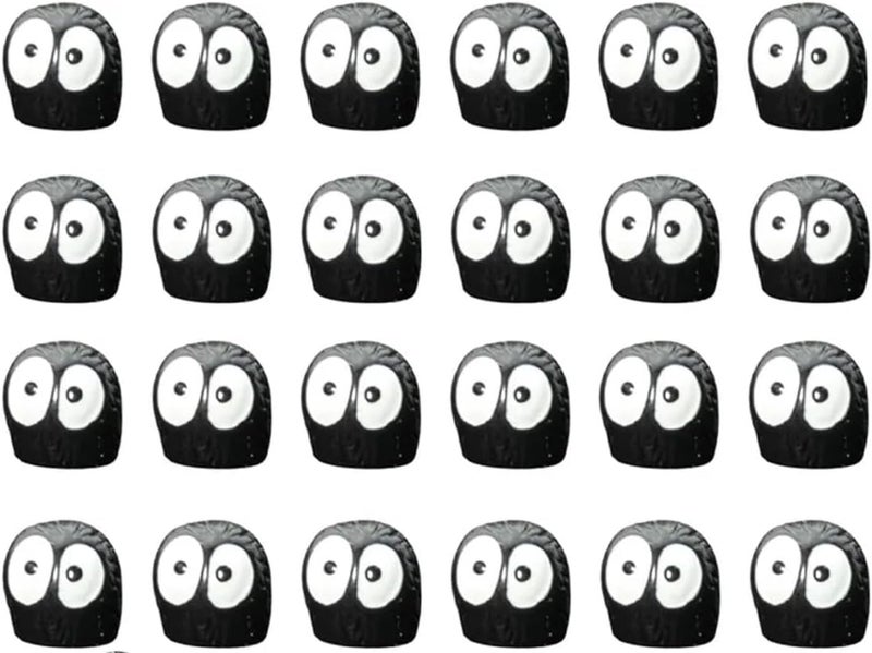 VRB Dec 1 Set of Car Dashboard Decoration Items/car Decor Accessories for Dashboard,Miniature Toys,Car Dashboard Interior Decoration Accessories for Car,SUV,etc. (20 Pcs Black Cute Soot Sprite) Land transit & shipment compatible - Image 1