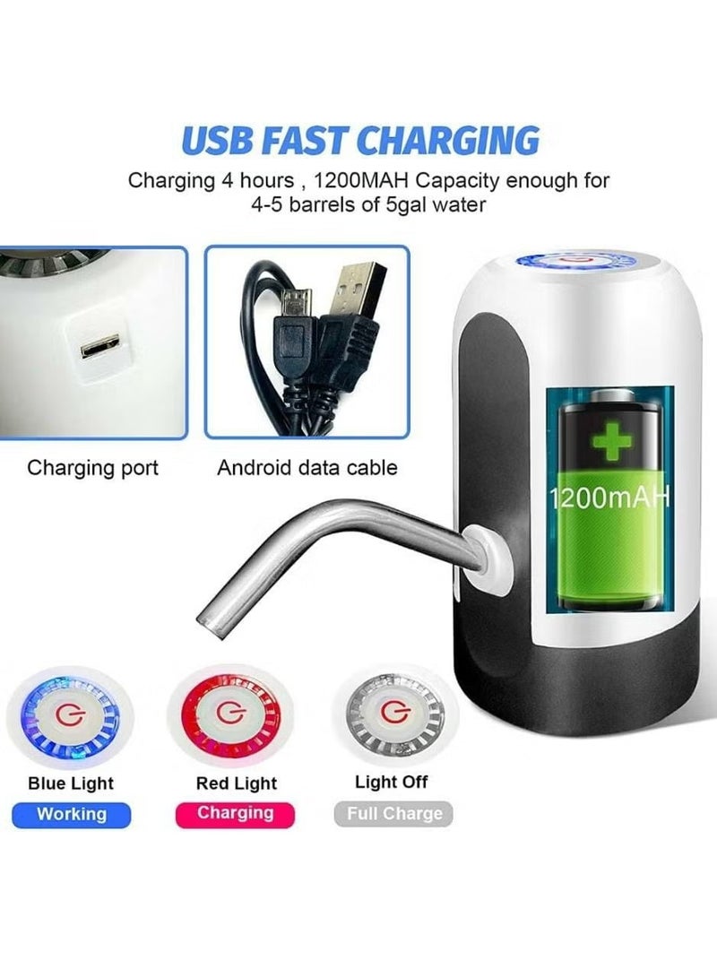 NORMELLE Wireless Electric Water Pump Dispenser – USB Charging Portable Water Bottle Pump for 2–5 Gallon Jugs – Automatic Drinking Water Dispenser for Home, Office, Kitchen & Camping – Multicolour - Image 3