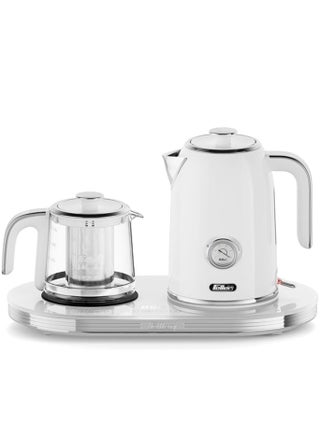 Feller Germany 2200 W 2-in-1 Retro Teamaker/Coffee Maker +1.7L Stainless Steel Electric Kettle with Strix, Adjustable Touch Teapot Temp+LED Display, TS490, (White) - pzsku/ZEA172E356895F19F546BZ/45/_/1725622894/c5ef0a91-332a-4efe-ae2e-fe7cdf43aed8