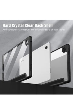 glassology Hybrid Slim Case Combo for Samsung Galaxy Tab A8 10.5 Inch 2022 Clear Transparent Back Shell Auto Wake/Sleep BLACK with Screen Protector  - Image 2