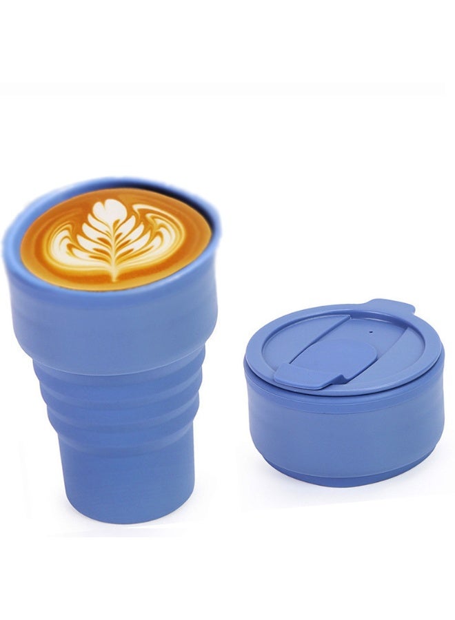 CMGTYYD Collapsible Travel Cup, 13oz / 375ml - Reusable To-Go Pocket Size Silicone Bottle for Hot and Cold Drinks - Perfect for Camping and Hiking - Dishwasher & Microwave Safe - Image 1