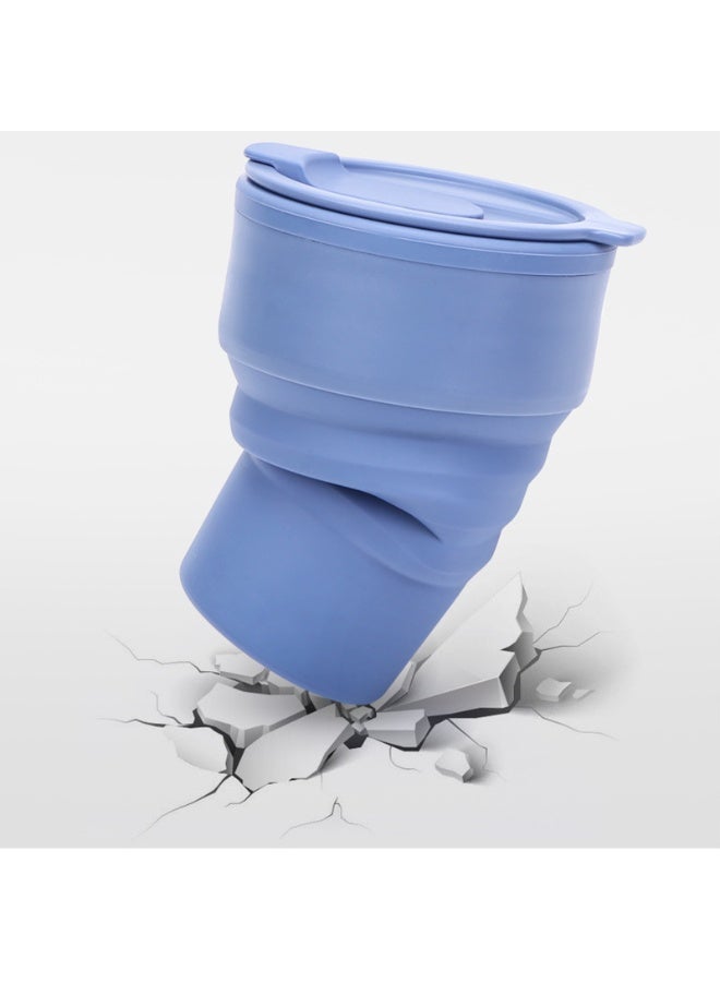 CMGTYYD Collapsible Travel Cup, 13oz / 375ml - Reusable To-Go Pocket Size Silicone Bottle for Hot and Cold Drinks - Perfect for Camping and Hiking - Dishwasher & Microwave Safe - Image 3
