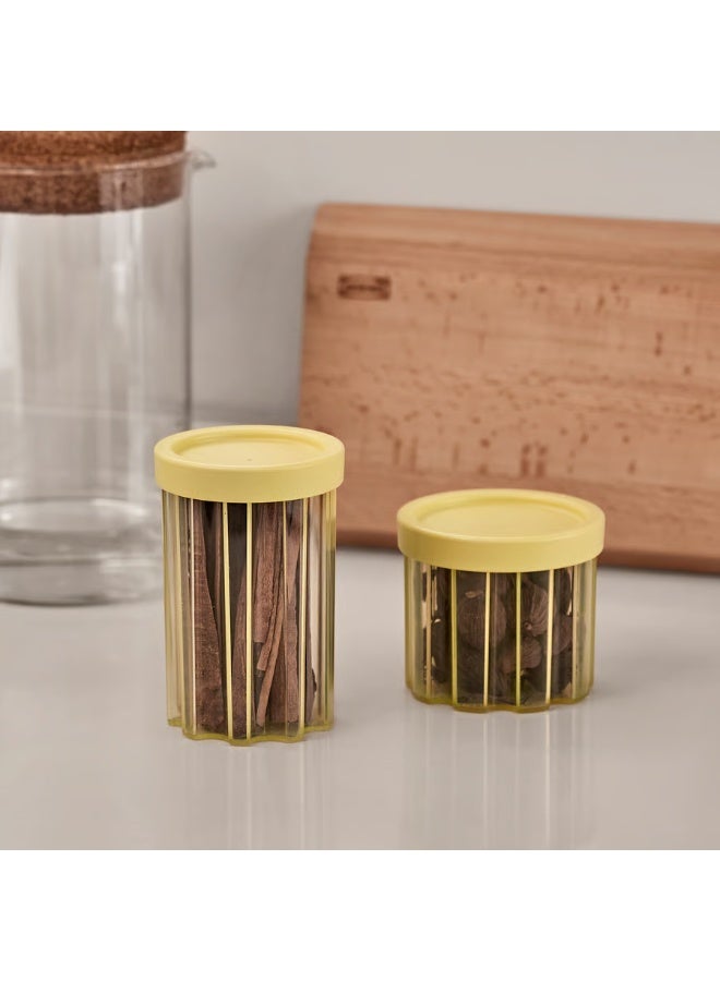 Jar With Lid Set Of 2 Light Yellow - Image 2