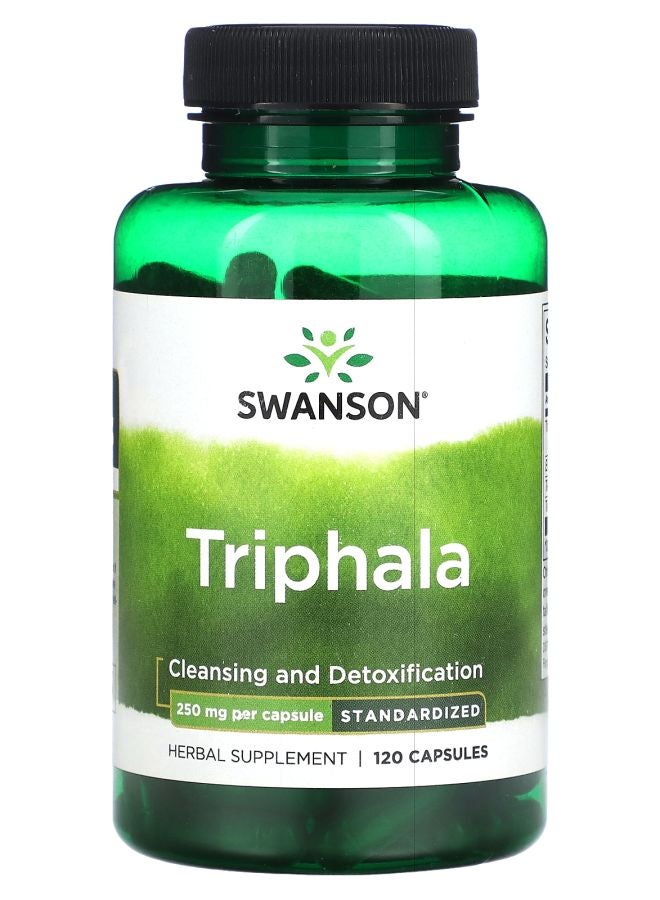 Triphala Standardized 250 mg 120 Capsules