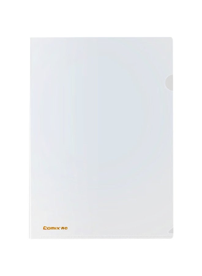 Comix 20-Pack Thick Transparent L-Shaped File Sleeves, A4 Document Folders, Single-Sheet Clips, Two-Page Bill And Contract Organizers, File Protection, Quick Office Supplies Ea31 - Image 2