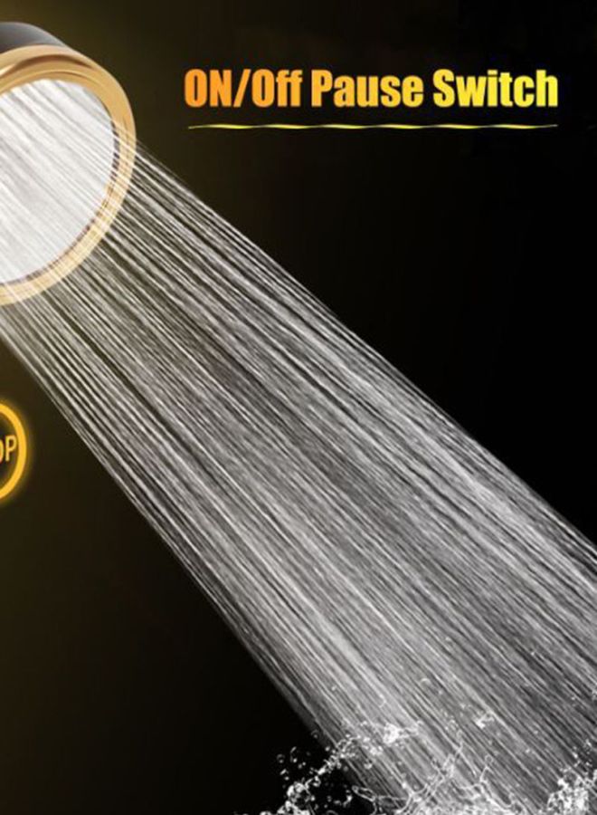 NIBEMINENT Rotatable Shower Head Black/Gold 26.5x8x5cm - Image 2