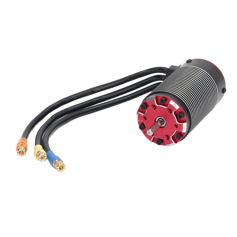 Brushless Motor 2150KV 4 Pole Rotor - Sturdy Aluminum CNC Case Sensorless Motor for RC Car Hobbyists, DIY RC Vehicle Builds - Image 2