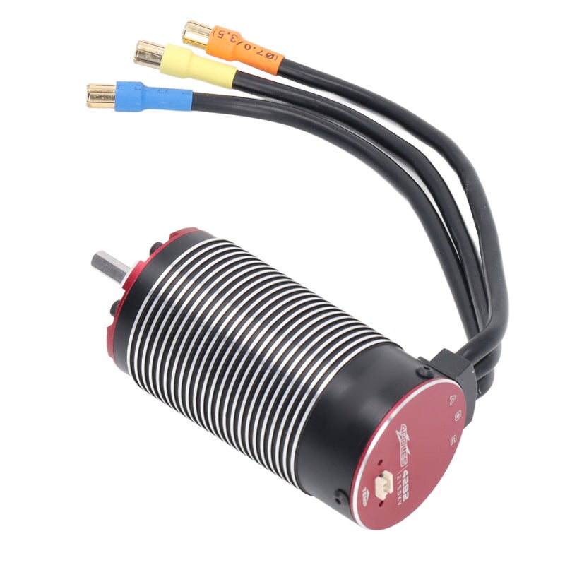 Brushless Motor 2150KV 4 Pole Rotor - Sturdy Aluminum CNC Case Sensorless Motor for RC Car Hobbyists, DIY RC Vehicle Builds - Image 4