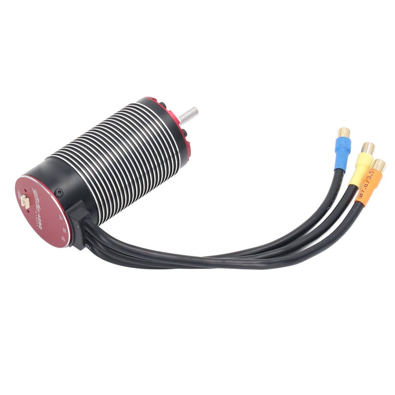 Brushless Motor 2150KV 4 Pole Rotor - Sturdy Aluminum CNC Case Sensorless Motor for RC Car Hobbyists, DIY RC Vehicle Builds - Image 3
