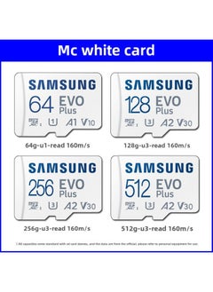 Generic 256gb Tf Card For Drones Cameras Video Games Surveillance Recorders 32gb 64gb 128gb Mobile Phone Memory Cards-Color:MC White Card (160M New)-Capacity:128GB(U3)  - Image 1