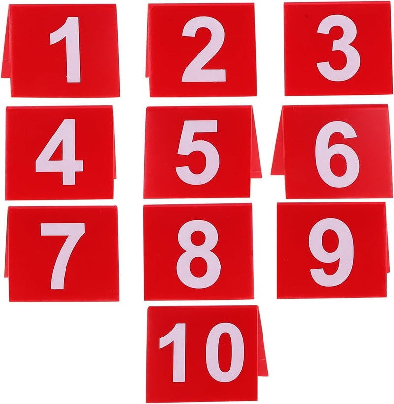 BUGUUYO Double-Sided Acrylic Table Number Cards 1-25 Clear for Restaurant Wedding Office Hotel Use - Image 1