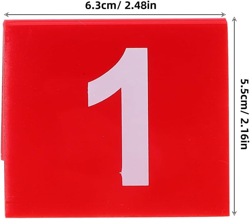 BUGUUYO Double-Sided Acrylic Table Number Cards 1-25 Clear for Restaurant Wedding Office Hotel Use - Image 4