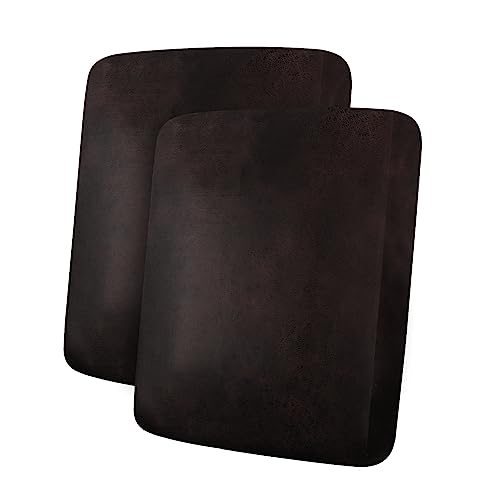 ANARACHON Leather Look Couch Cushion Covers Sofa Seat Slipcovers Sets Couches Furniture Protector for Sectional Armchair Loveseat Pets Kids Stretch Spandex Fabric 2 Cushion Sofa Chocolate