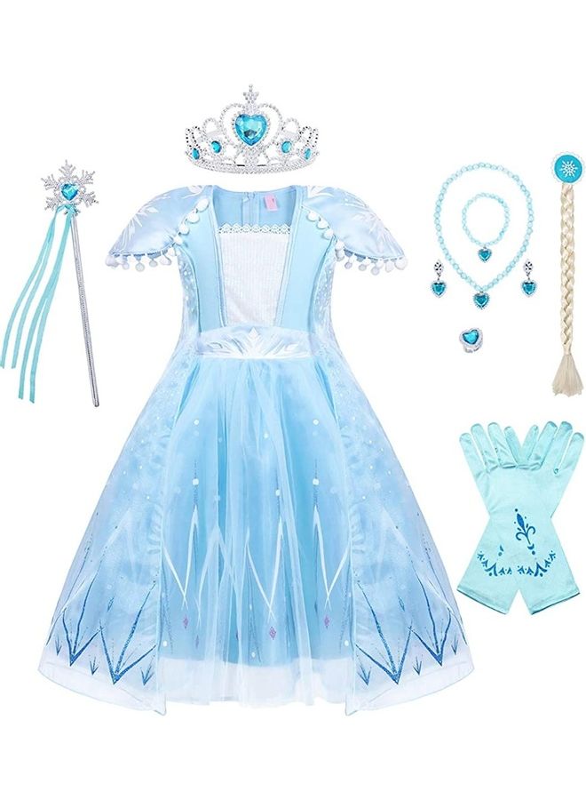 نيبمينينت 9-Piece Princess Cosplay Costume And Accessory Set 130cm - Image 1