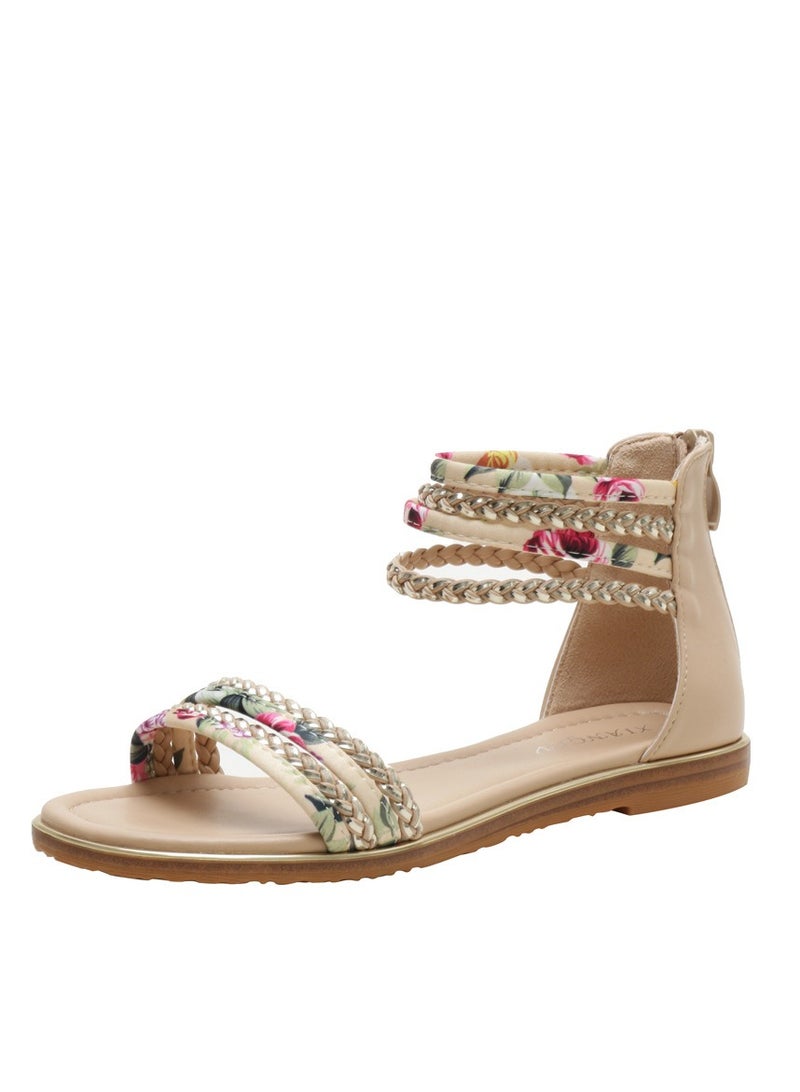 SIKETU New Women's Flat Bottomed Casual Vacation Roman Sandals - Image 1