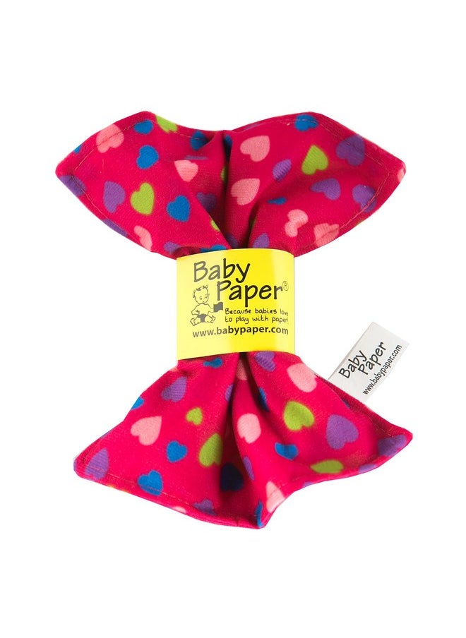 Baby Paper - Crinkly Baby Toy Pink Hearts - Image 1