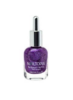 Nailtopia Plantbased Chip Free Nail Lacquer Non Toxic Biosourced Longlasting Strengthening Polish Jomo (Sheer Purple) 0.41Oz  - Image 1