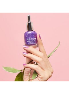 Nailtopia Plantbased Chip Free Nail Lacquer Non Toxic Biosourced Longlasting Strengthening Polish Jomo (Sheer Purple) 0.41Oz  - Image 4