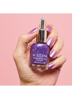 Nailtopia Plantbased Chip Free Nail Lacquer Non Toxic Biosourced Longlasting Strengthening Polish Jomo (Sheer Purple) 0.41Oz  - Image 3