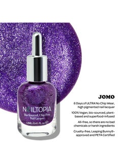 Nailtopia Plantbased Chip Free Nail Lacquer Non Toxic Biosourced Longlasting Strengthening Polish Jomo (Sheer Purple) 0.41Oz  - Image 2