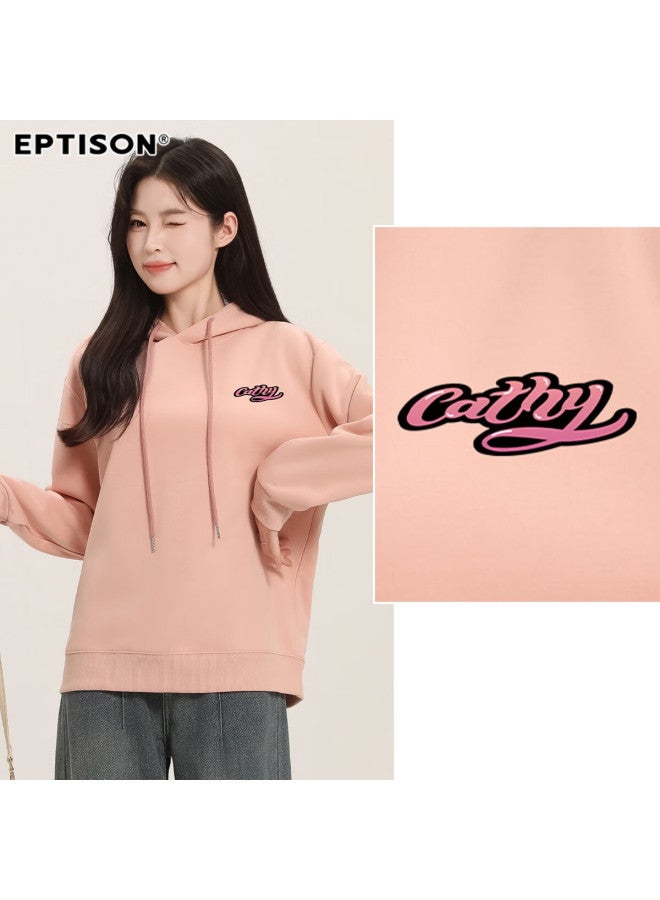 EPTISON Yipin Tiancheng Autumn Round Neck Hoodie Women Loose Casual Pullover Long Sleeve Letter Print Top Women - Image 5