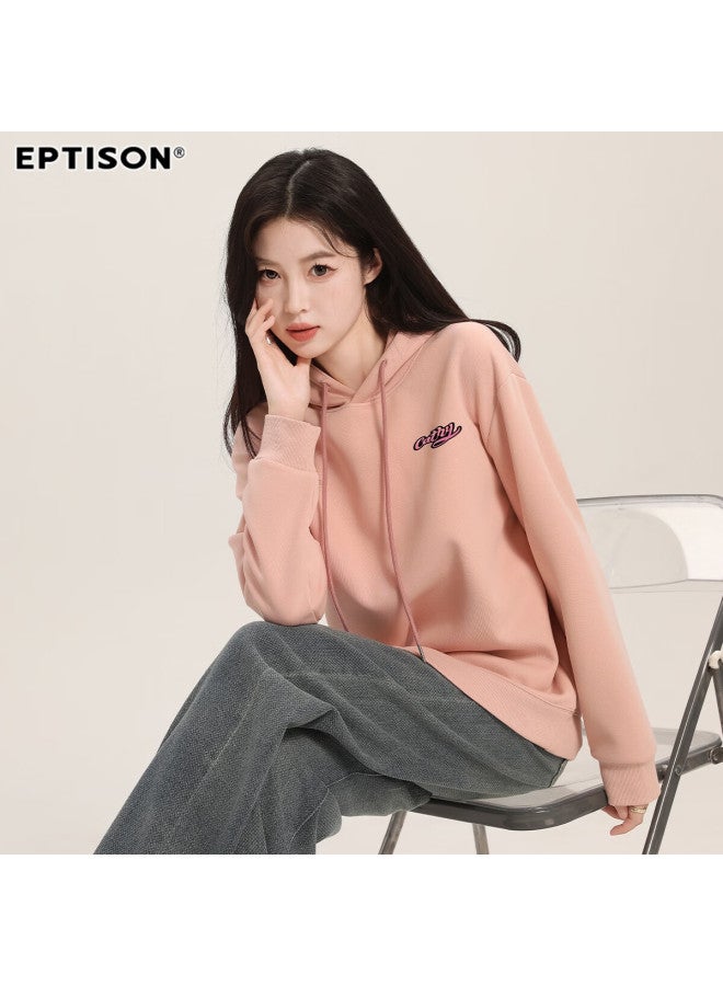 EPTISON Yipin Tiancheng Autumn Round Neck Hoodie Women Loose Casual Pullover Long Sleeve Letter Print Top Women - Image 1