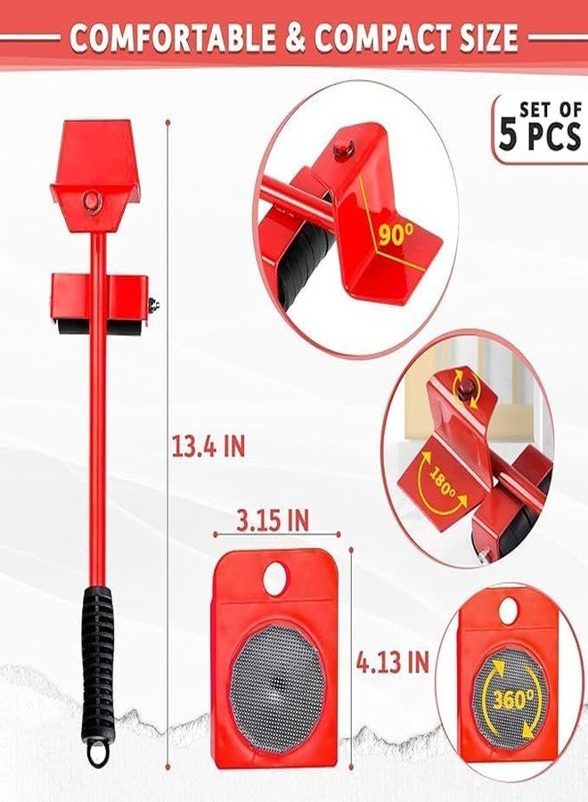 AORYVIC Furniture Lifter and Mover Tool Set, Wheels for Heavy Furniture, Heavy Duty Furniture Mover Rollers, Bed Lifter Tool, Heavy Appliances Mover for Home, Fridge Slider Wheel, 360° Rotational - Image 2