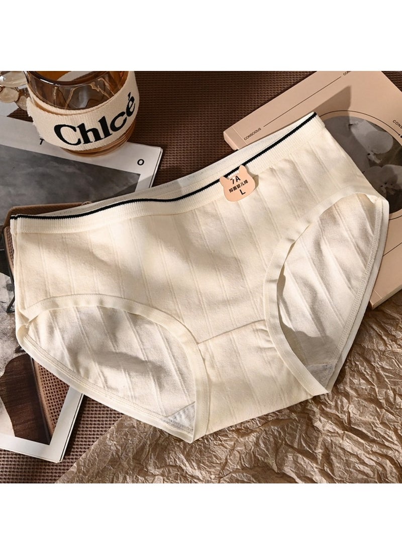مجموعة من 5 ملابس داخلية قطنية أنيقة بخصر متوسط، ملابس داخلية مريحة وجيدة التهوية للفتيات - Image 5