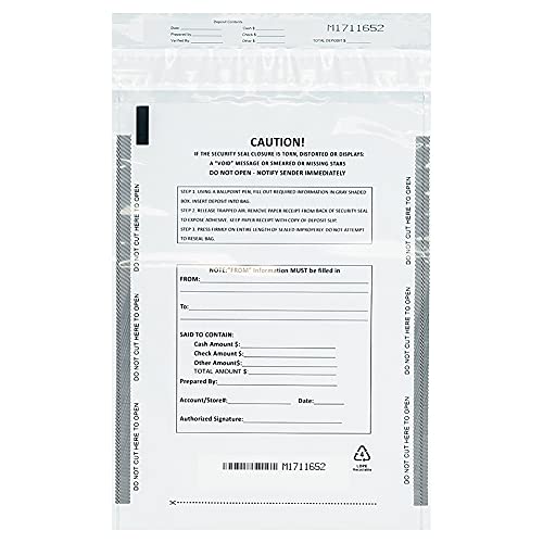 Belinlen Deposit Bags Security Pocket Bank 9 Inch x 12 Inch (White, 100 Pack) - Image 4