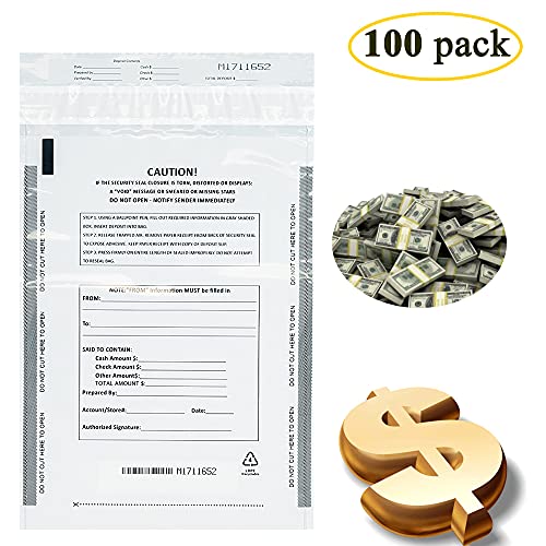 Belinlen Deposit Bags Security Pocket Bank 9 Inch x 12 Inch (White, 100 Pack) - Image 2
