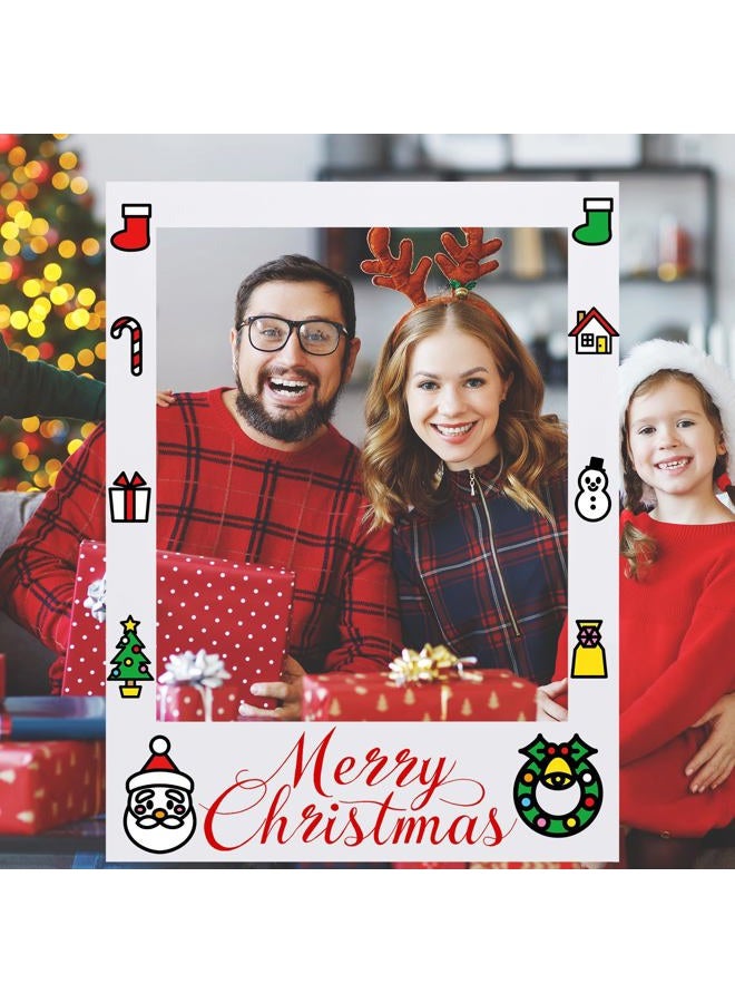 Beeveer 32 x 24 Inch Large Blank DIY Photo Booth Props Picture Frame Party Frame DIY Photo Booth Props Selfie for Birthday, Graduation, Christmas Holiday Party (White,Vertical) - Image 5