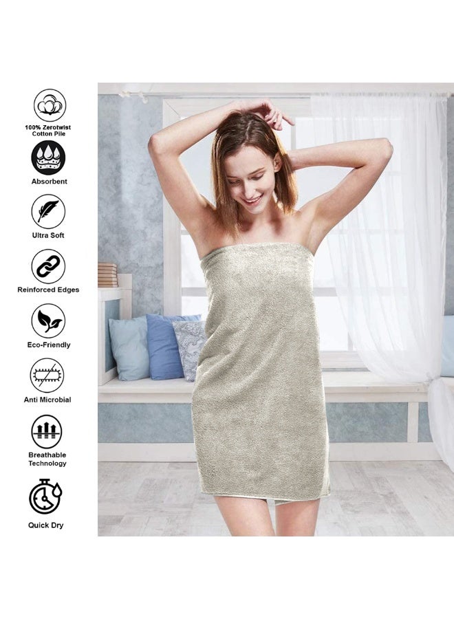 Lavish Touch Ultima 4 Pack Premium Bath Towels Silver (70 x 140 cm) 100% Cotton 700 GSM, Zero Twist, Highly Absorbent Quick Drying - Image 1