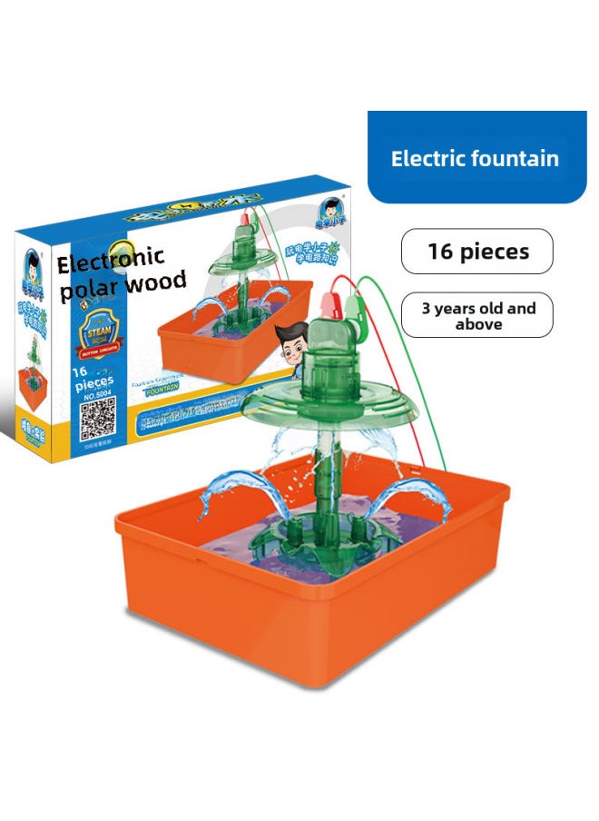 Electrical Kid Electronic Building Blocks Hydro Power STEM Experimental Toys Graphite Waterwheel Fountain Experiment-Color:Battle Gyro 5008  - Image 4