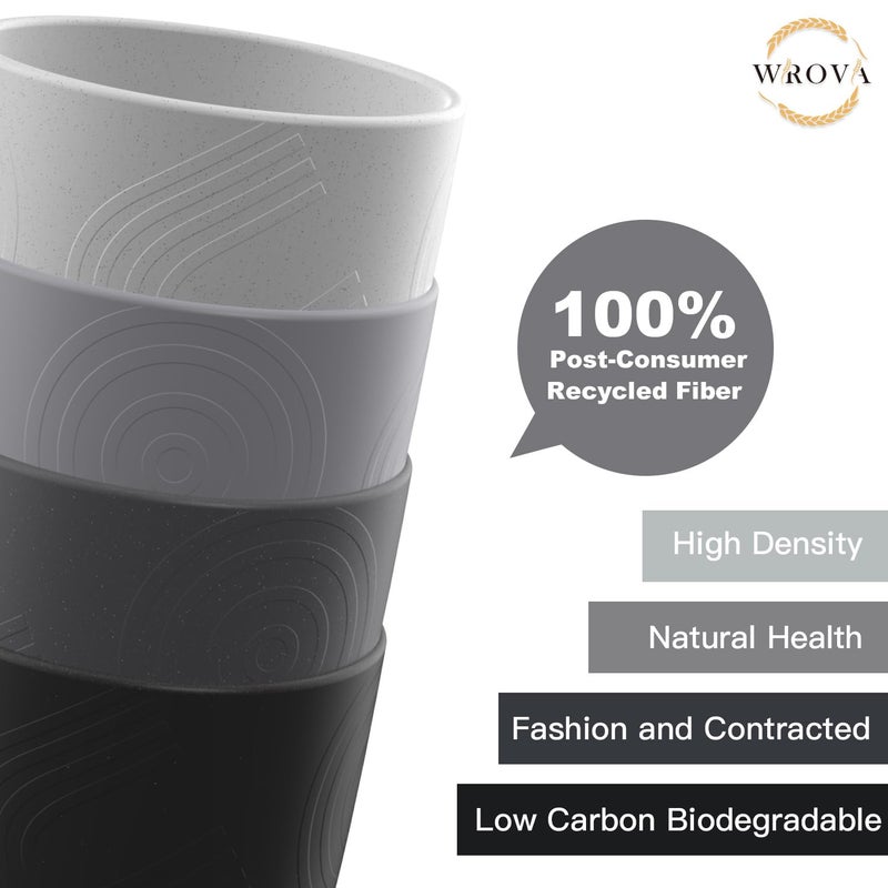 Wrova Wheat Straw Cups 8 PCS Good Alternative to Plastic Cups 12 oz Unbreakable Drinking Cup Reusable Dishwasher Safe Water Plastic Glasses Kids Tumbler with 4 Colors - Image 4