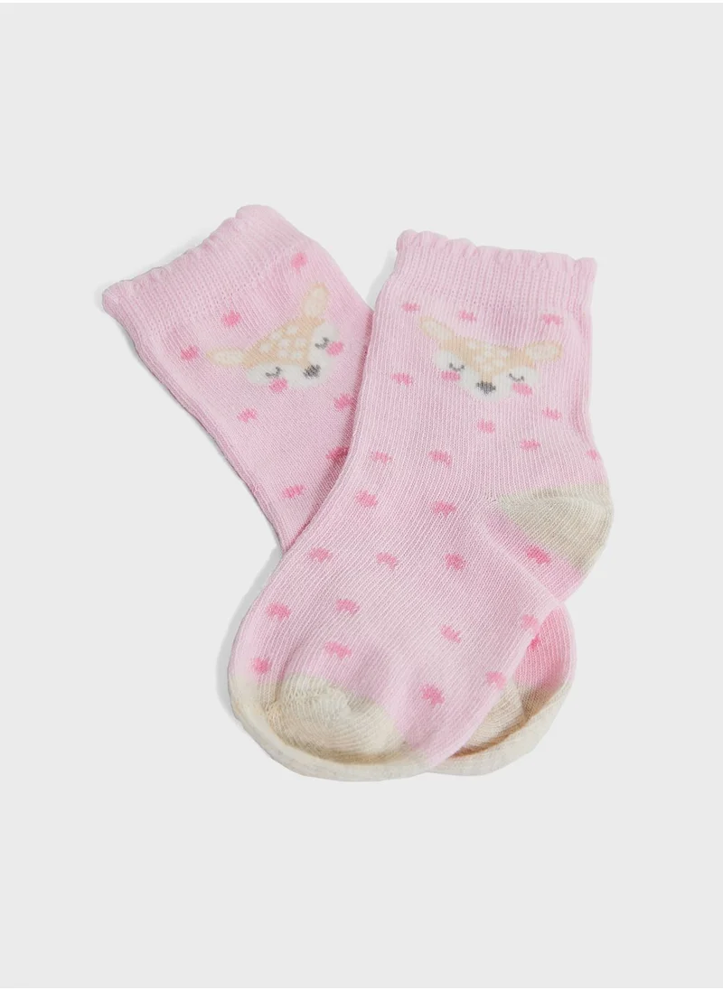 mothercare Deer Baby Socks - 3 Pack