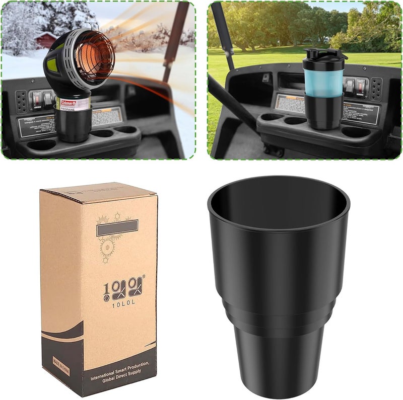 10L0L Universal Golf Cart Heater Propane Cup Holder for Yamaha EZGO Club Car, Material Upgrade Replacement Holder for 16.4 oz Portable Propane Heater Camping Gas Cylinder Black - Image 1