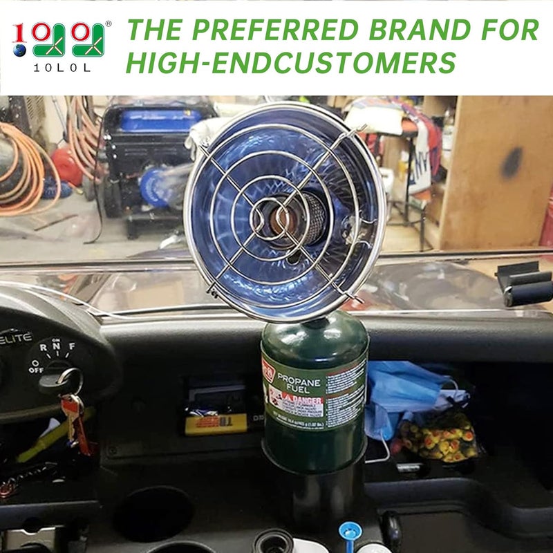 10L0L Universal Golf Cart Heater Propane Cup Holder for Yamaha EZGO Club Car, Material Upgrade Replacement Holder for 16.4 oz Portable Propane Heater Camping Gas Cylinder Black - Image 2