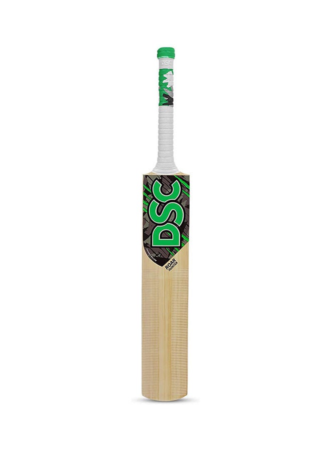 DSC Roar Hunter Kashmir Willow Tennis Cricket Bat | Size: 4 | Unisex | Material: Wood | Massive Edges | For Dominating Strokes | Crossweave Tape on Face - Image 1