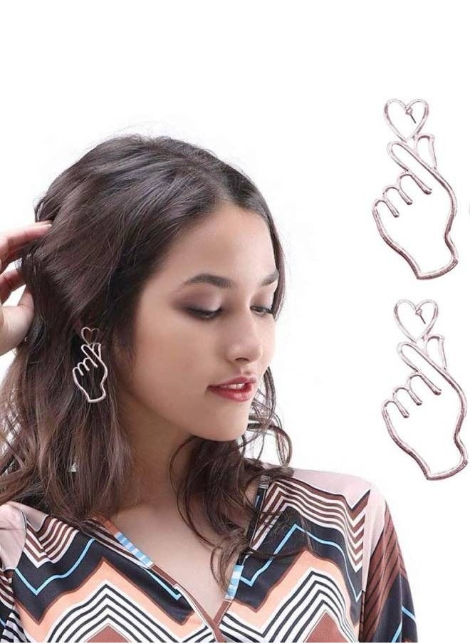 Elite Dose Hand Heart Design Fashion Stud Earrings  - Image 1