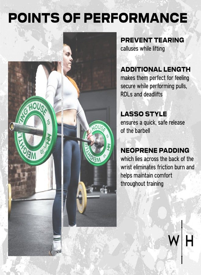 Weightlifting House أحزمة رفع الأثقال من ويتليفتينج هاوس. أحزمة معصم لرفع الأثقال الأولمبي، والخطف، والسحب، والرفعة الميتة للرجال والنساء. (وردي) - Image 5