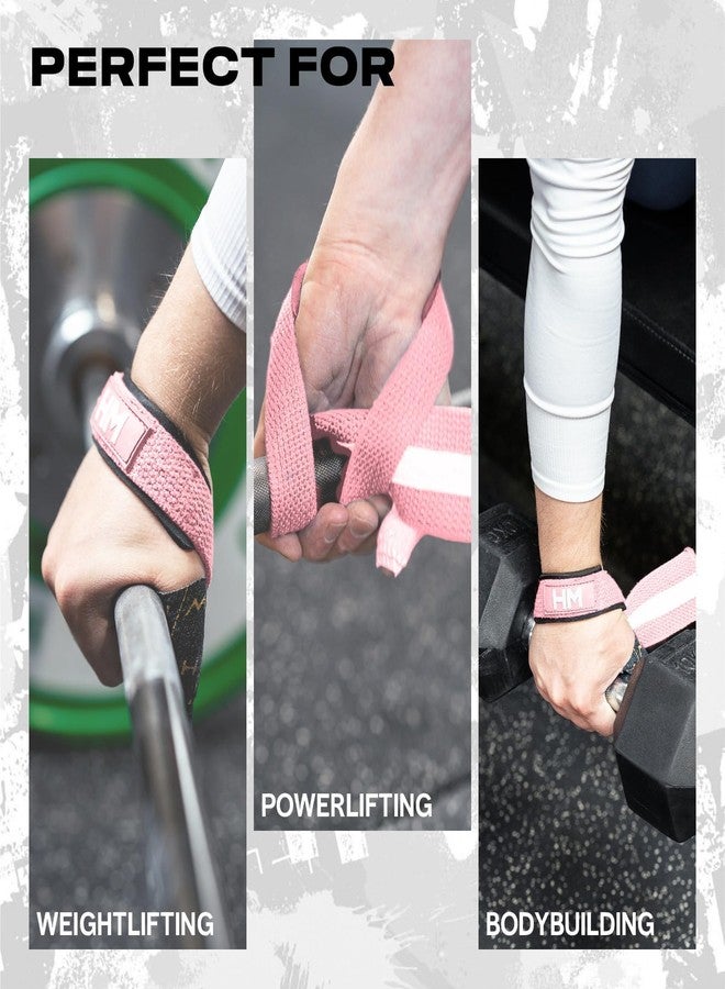 Weightlifting House أحزمة رفع الأثقال من ويتليفتينج هاوس. أحزمة معصم لرفع الأثقال الأولمبي، والخطف، والسحب، والرفعة الميتة للرجال والنساء. (وردي) - Image 4