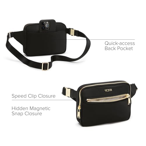TUMI - Voyageur Sedona Crossbody Sling Bag - Nylon Crossbody Purse for Business & Travel - Stylish Women's Crossbody Bag - Black & Gold - Image 3