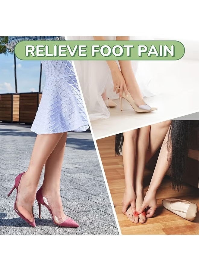 2 Pairs Toe Protectors with Metatarsal Pads Soft Toe Covers Silicone Toe Sleeves Comfortable Toe Cushion for Heels Big Toe Protection from Calluses and Blisters for Men Women (White, Nude) - Image 2