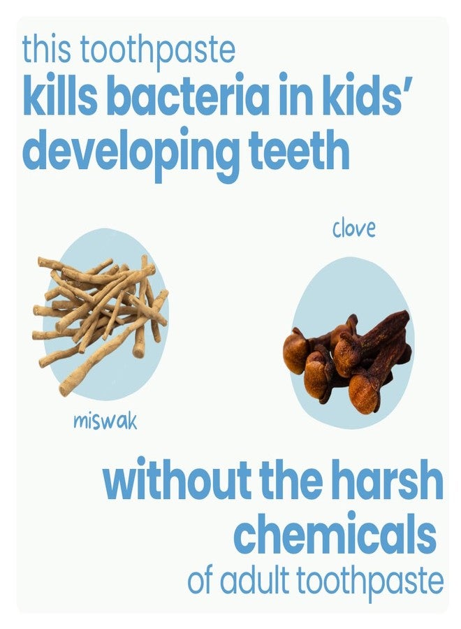 Tuco® Kids Bubbles & Gum Anticavity Toothpaste | Peppermint Flavour | Fluoride for Cavity & Enamel Protection | No added Color | SLS Free | Infused with Clove, Neem & Miswak | Ages 4+ Years | 50gm (pack of 1) - Image 3
