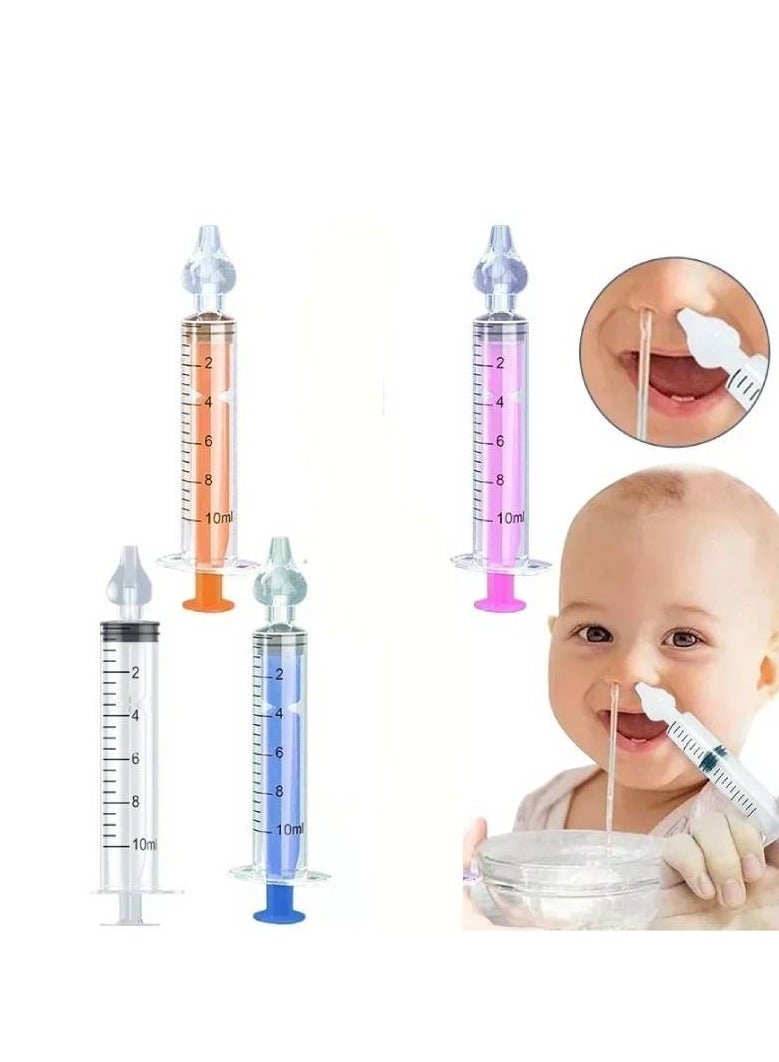 ارواق منظف أنف للأطفال من السيليكون الناعم مع حقنة شفط قابلة لإعادة الاستخدام لغسل الأنف وتخفيف التهاب الجيوب للأطفال والرضع - Image 2