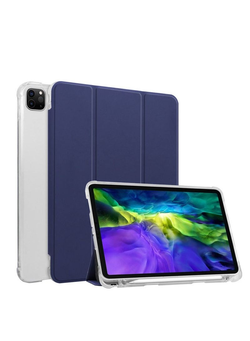 Loquat Blue iPad case with pen slot 