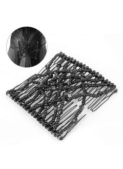 yuyte Stretchy Double Comb Hair Clip Adjustable Elastic Hair Comb Elastic Magic Beads Elastic Hair For Hair Tools Hair Comb For Women Curly Thick Wavy Hair  - Image 2