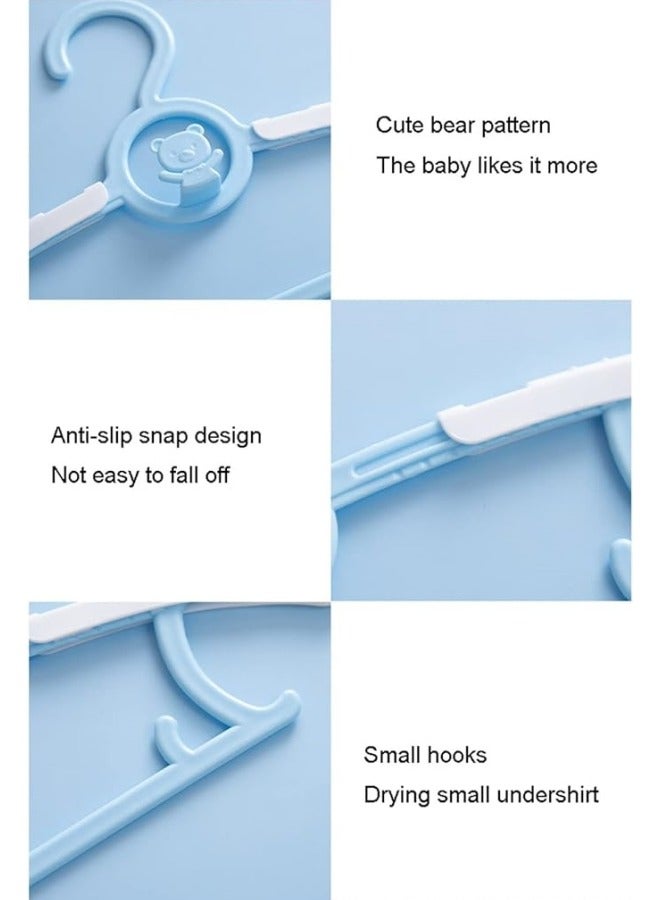 20 Pack Baby Hangers, Plastic Adjustable Kids Rack, Newborn Closet Non-Slip Hangers Stand, Suitable for Girl Boy Children Coat Pant  - Image 3